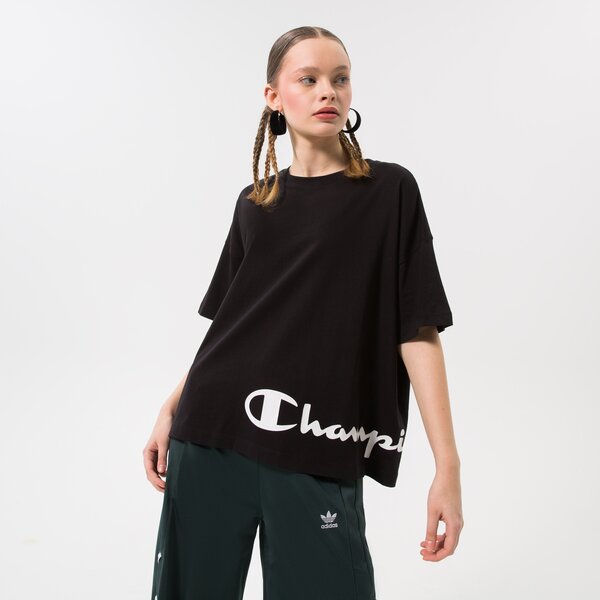 Krekli sievietēm CHAMPION T-KREKLS CREWNECK T-KREKLS 115425kk001 krāsa melna