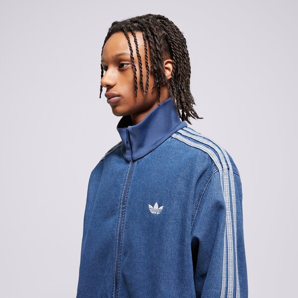 Vīriešu džemperis ADIDAS DŽEMPERIS AR RĀVĒJSLĒDZĒJU  DENIM FB TT jc6233 krāsa zila