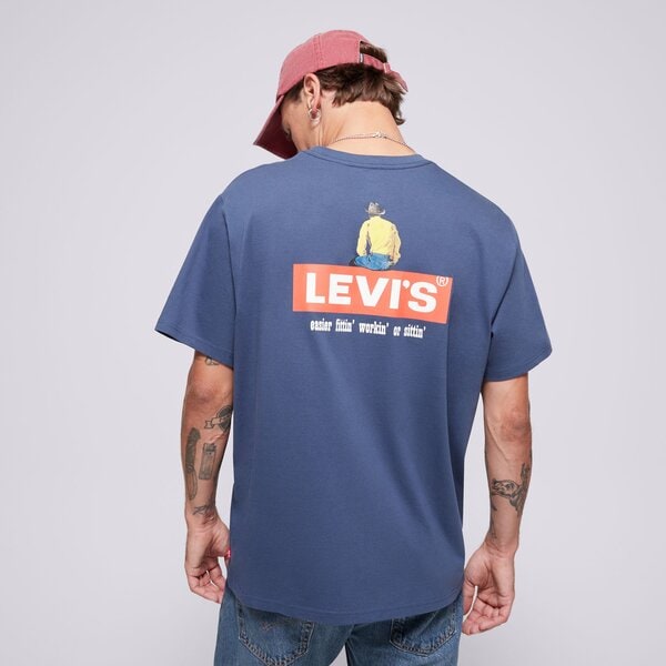 Vīriešu t krekli LEVI'S T-KREKLS SS RELAXED FIT TEE BLUES 16143-1525 krāsa zila