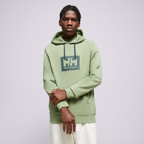 Vīriešu džemperis HELLY HANSEN  DŽEMPERIS AR KAPUCI  HH BOX HOODIE 53289406 krāsa zaļa