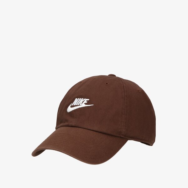 Sieviešu cepure ar nagu NIKE CEPURE SPORTSWEAR HERITAGE86 FUTURA WASHED 913011-260 krāsa brūna