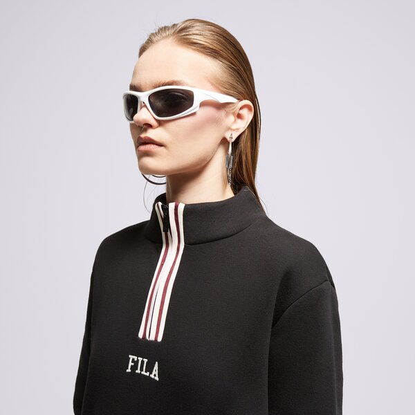 Sieviešu džemperis FILA DŽEMPERIS STRIPE 1/4 ZP BLK/PK devineblk krāsa melna