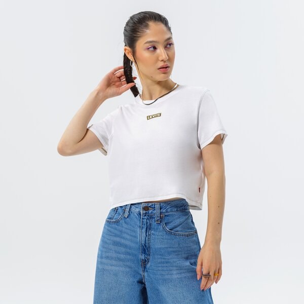 Krekli sievietēm LEVI'S T-SHIRT CROPPED JORDIE TEE a0785-0038 krāsa balta