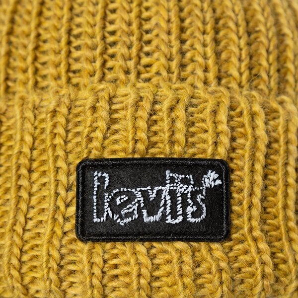 Sieviešu ziemas cepure LEVI'S CEPURE CHUNKY BEANIE d7257-0006 krāsa dzeltena