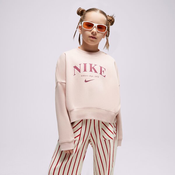 Džemperi bērniem NIKE DŽEMPERIS G NSW TREND FLC CREW fd0885-601 krāsa rozā