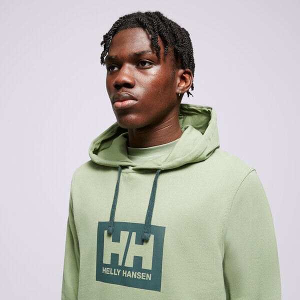 Vīriešu džemperis HELLY HANSEN  DŽEMPERIS AR KAPUCI  HH BOX HOODIE 53289406 krāsa zaļa