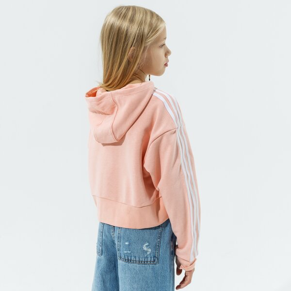 Džemperi bērniem ADIDAS  DŽEMPERIS AR KAPUCI  CROPPED HOODIE GIRL h32339 krāsa rozā