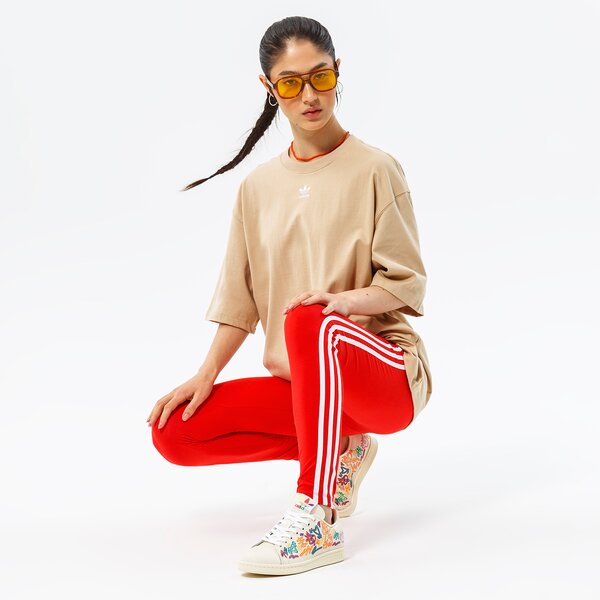Sieviešu bikses ADIDAS LEGGINGS 3 STRIPES TIGHT hd2348 krāsa sarkana