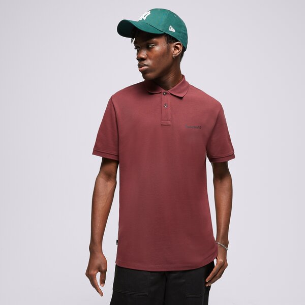 Vīriešu t krekli TIMBERLAND T-SHIRT SMALL LOGO PRINT POLO (REGULAR) tb0a5pgci301 krāsa bordo