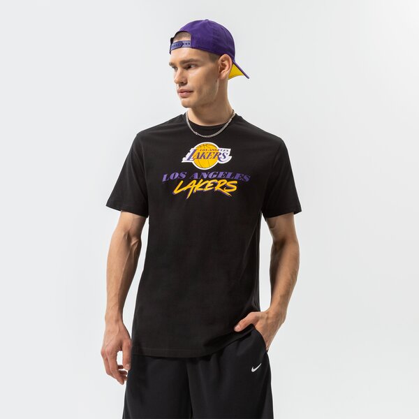 Vīriešu t krekli NEW ERA T-KREKLS NBA SCRIPT LAKERS LOS ANGELES LAKERS BLKTRP 60284675 krāsa melna