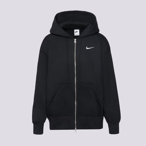 Sieviešu džemperis NIKE DŽEMPERIS AR RĀVĒJSLĒDZĒJU  W NSW   PHNX FLC FZ OS HOOD dq5758-010 krāsa melna