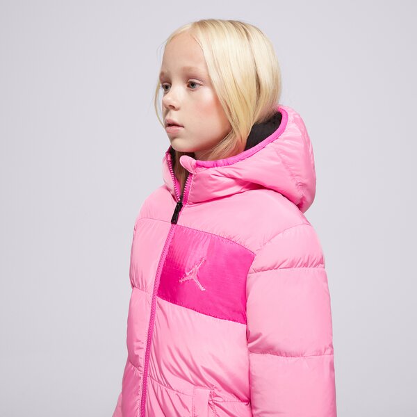 Virsjakas bērniem JORDAN JAKA ZIEMAS ESSENTIAL MIDWEIGHT PUFFER GIRL 45d195-afn krāsa rozā