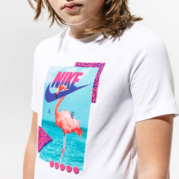 T krekli bērniem NIKE T-SHIRT B NSW TEE BEACH FLAMINGO PHOTO dj3804-100 krāsa balta