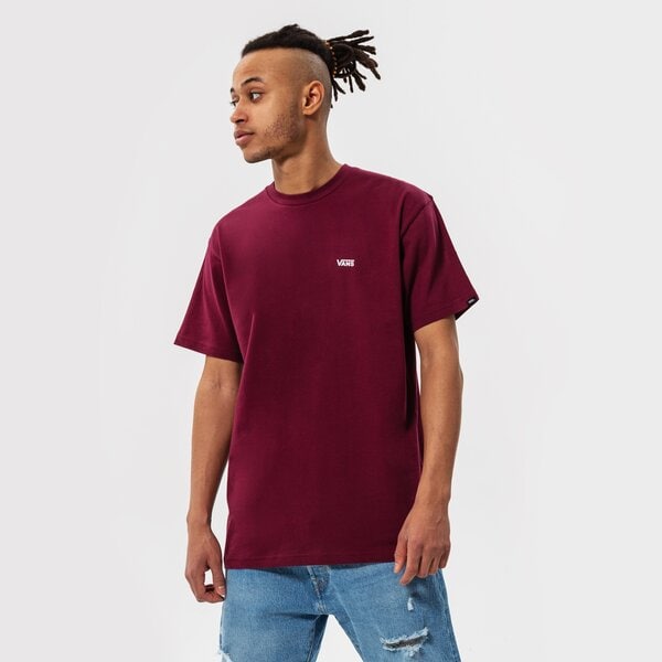 Vīriešu t krekli VANS T-SHIRT MN LEFT CHEST LOGO TEE BURGUNDY vn0a3czebrg1 krāsa bordo