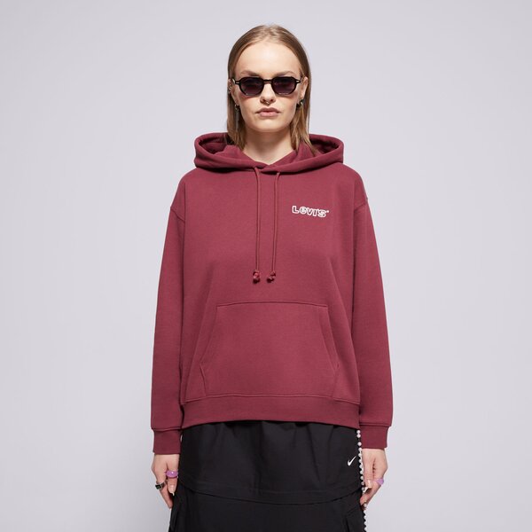 Sieviešu džemperis LEVI'S  DŽEMPERIS AR KAPUCI  GRAPHIC EVERYDAY HOODIE REDS a8801-0009 krāsa bordo