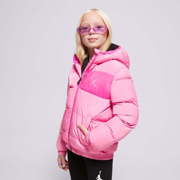 Virsjakas bērniem JORDAN JAKA ZIEMAS ESSENTIAL MIDWEIGHT PUFFER GIRL 45d195-afn krāsa rozā