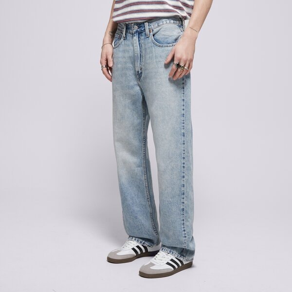 Vīriešu bikses LEVI'S BIKSES 565 LOOSE STRAIGHT MED INDIGO - WORN IN a7221-0028 krāsa zila