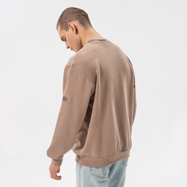 Vīriešu džemperis ADIDAS DŽEMPERIS TREFOIL LINEAR LABEL SWEATSHIRT hm2664 krāsa brūna