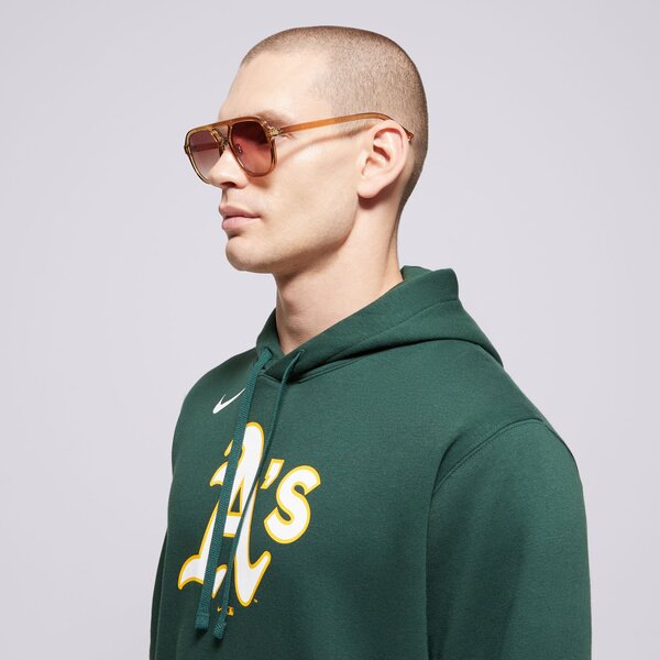 Vīriešu džemperis NIKE  DŽEMPERIS AR KAPUCI  MLB LOGO CLUB FLEECE HOOD OAKLAND nkdk-3ey-fz-ckx krāsa zaļa