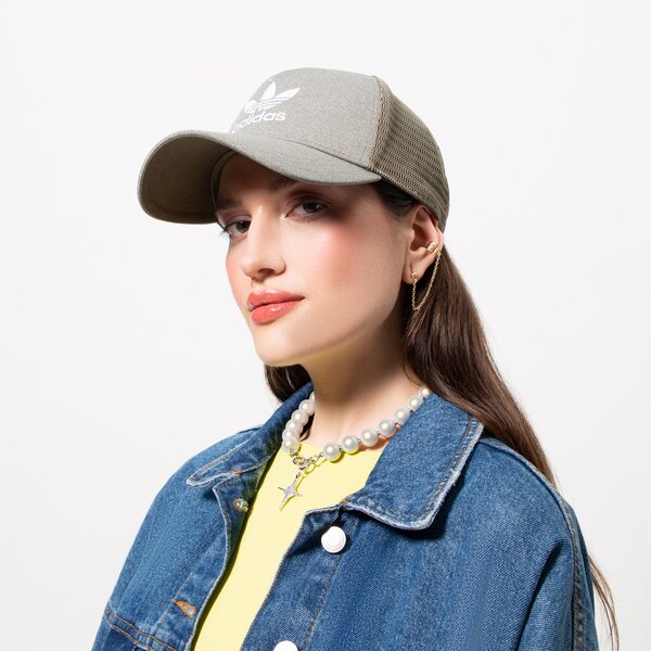 Vīriešu cepure ar nagu ADIDAS CEPURE CURVED TRUCKER ic0021 krāsa zaļa