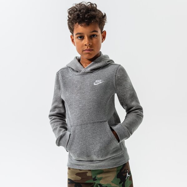 Džemperi bērniem NIKE  DŽEMPERIS AR KAPUCI  NIKE SPORTSWEAR CLUB BOY bv3757-091 krāsa pelēka