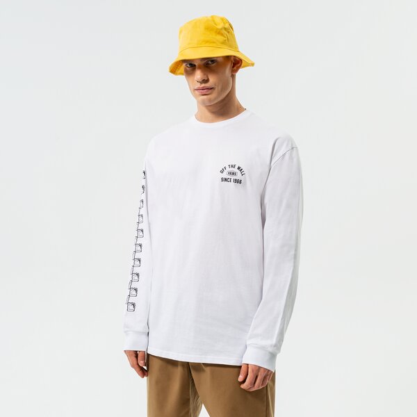 Vīriešu t krekli VANS T-KREKLS CHECKERBOARD RESEARCH LS TEE vn0a7s5mwht1 krāsa balta