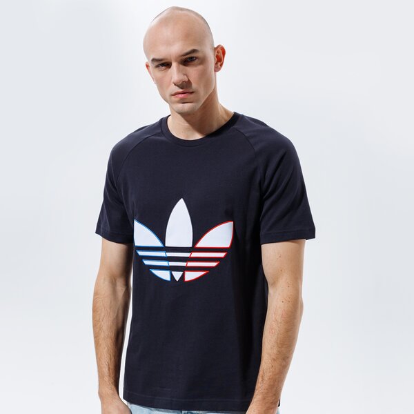 Vīriešu t krekli ADIDAS T-SHIRT TRICOL TEE gq8919 krāsa melna