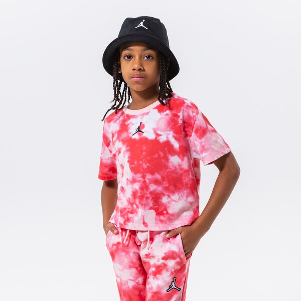 T krekli bērniem JORDAN T-SHIRT ESSENTIALS SMOKE DYE TEE GIRL 45b328-x24 krāsa rozā