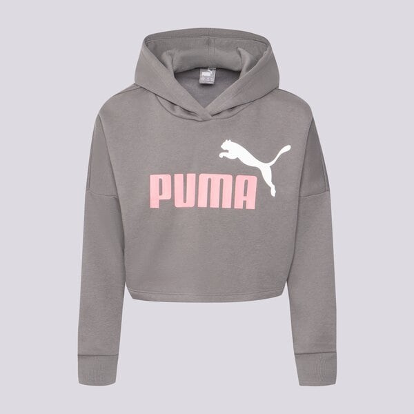 Džemperi bērniem PUMA  DŽEMPERIS AR KAPUCI    GIRLS' CORE CROP HOODIE JUN 84868603 krāsa pelēka