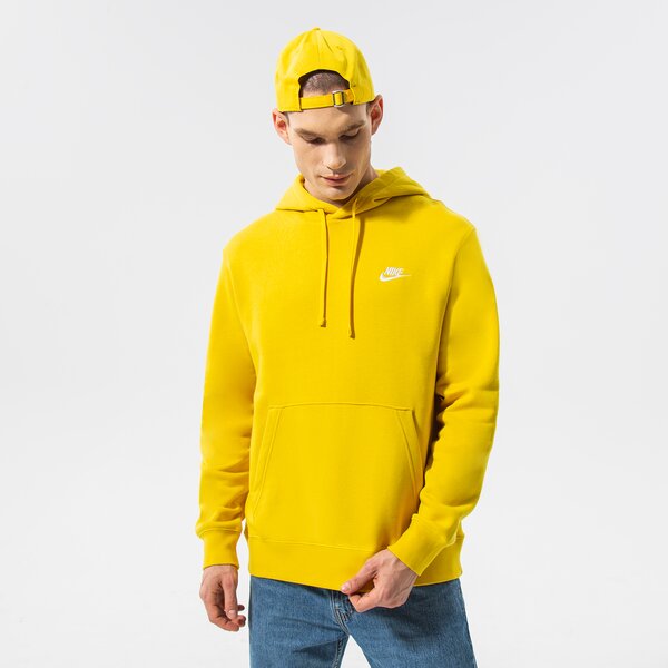 Vīriešu džemperis NIKE  DŽEMPERIS AR KAPUCI  SPORTSWEAR CLUB FLEECE bv2654-709 krāsa dzeltena