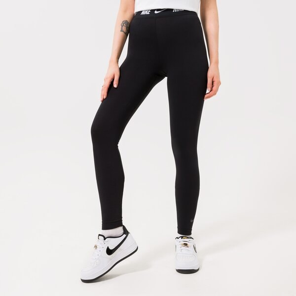 Sieviešu bikses NIKE LEGGINGS HIGH WAISTED LOGO dm4651-010 krāsa melna