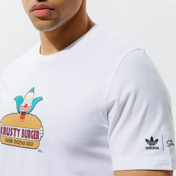 Vīriešu t krekli ADIDAS T-SHIRT SIMPSONS KRUSTY BURGER TEE ha5821 krāsa balta