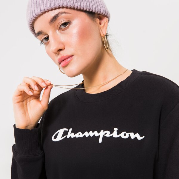 Sieviešu džemperis CHAMPION DŽEMPERIS CREWNECK SWEATSHIRT 115391kk001 krāsa melna