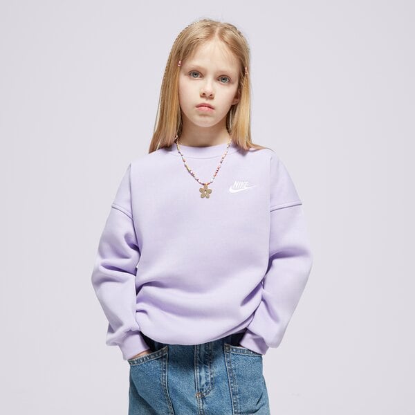 Džemperi bērniem NIKE DŽEMPERIS SPORTSWEAR CLUB FLEECE GIRL fd2923-515 krāsa violeta