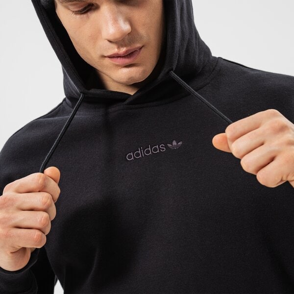 Vīriešu džemperis ADIDAS  DŽEMPERIS AR KAPUCI  TREFOIL LINEAR LABEL HOODIE hm2655 krāsa melna