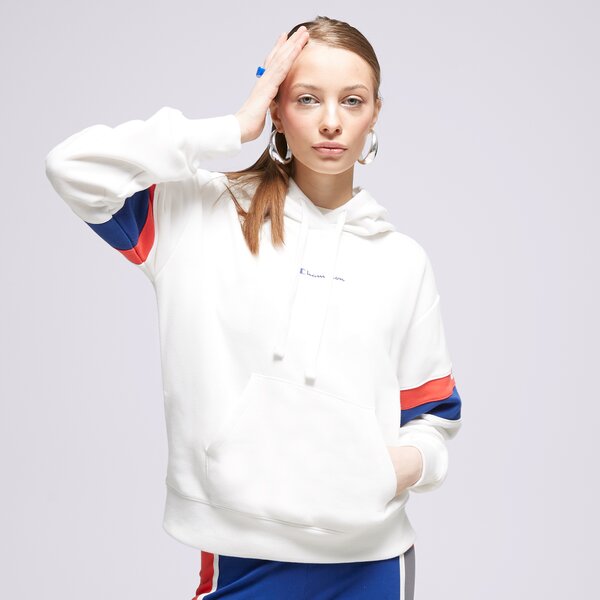 Sieviešu džemperis CHAMPION  DŽEMPERIS AR KAPUCI  HOODED SWEATSHIRT 116222ww001 krāsa balta