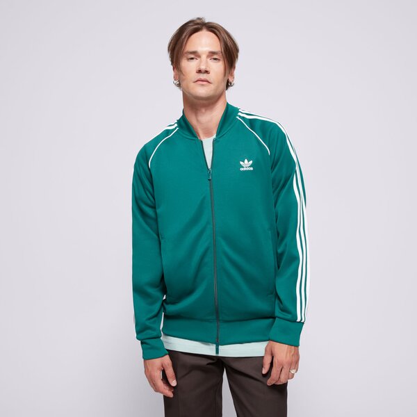 Vīriešu džemperis ADIDAS DŽEMPERIS AR RĀVĒJSLĒDZĒJU  SST TT ADICOLOR ir9863 krāsa zaļa