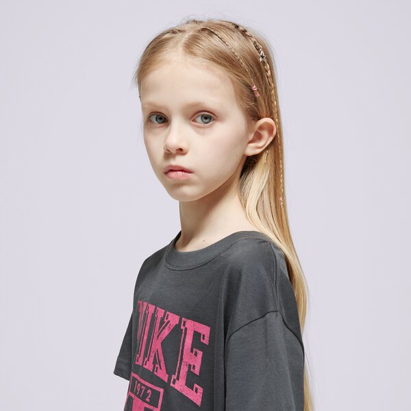 T krekli bērniem NIKE T-SHIRT G NSW TREND BF TEE GIRL fz4724-060 krāsa pelēka