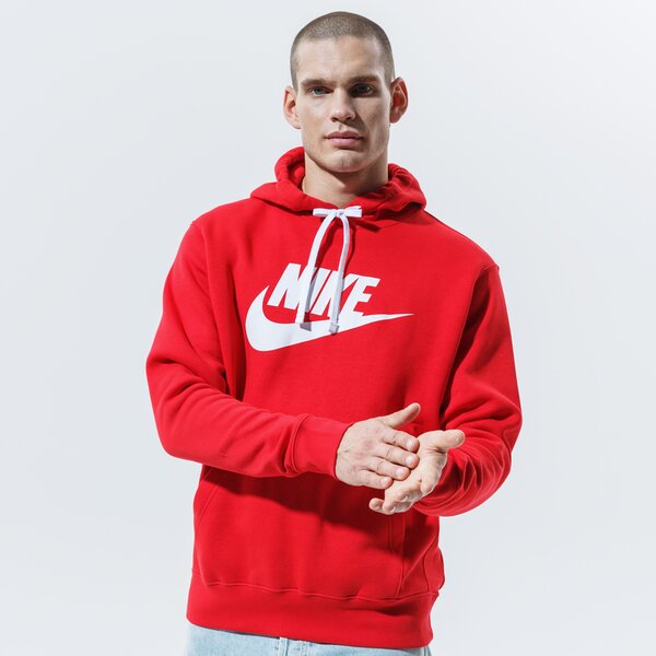 Vīriešu džemperis NIKE  DŽEMPERIS AR KAPUCI  SPORTSWEAR CLUB FLEECE bv2973-657 krāsa sarkana