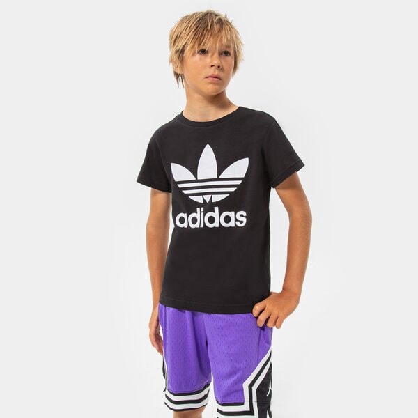 T krekli bērniem ADIDAS T-SHIRT TREFOIL TEE BOY dv2905 krāsa melna