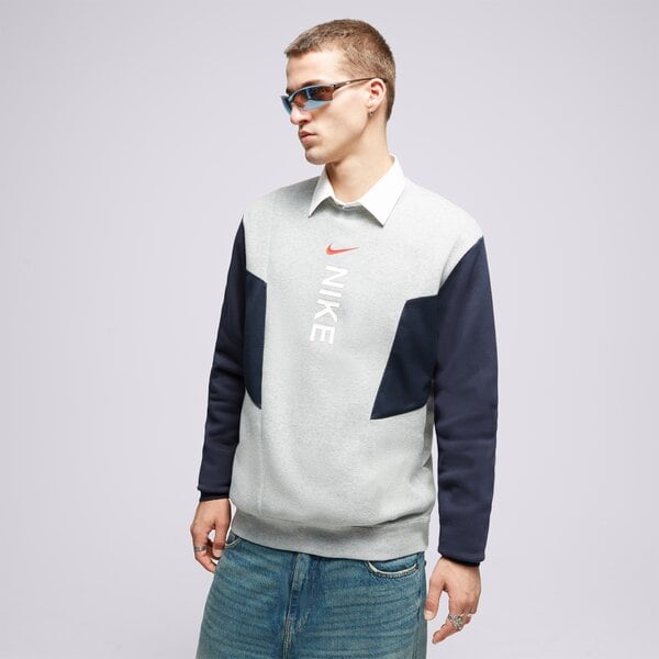 Vīriešu džemperis NIKE DŽEMPERIS HYBRID CREW DGH SWEATSHIRT dv2329-064 krāsa pelēka