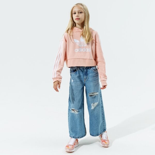 Džemperi bērniem ADIDAS  DŽEMPERIS AR KAPUCI  CROPPED HOODIE GIRL h32339 krāsa rozā