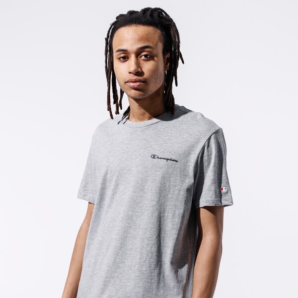 Vīriešu t krekli CHAMPION T-SHIRT BASIC TEE 214534em006 krāsa pelēka
