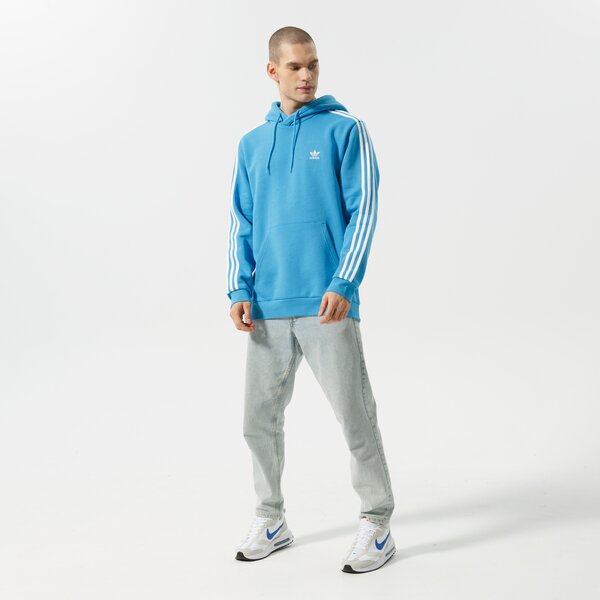 Vīriešu džemperis ADIDAS  DŽEMPERIS AR KAPUCI  3-STRIPES HOODY he9476 krāsa zila