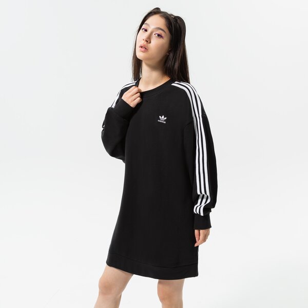Sieviešu ADIDAS KLEITA SWEATER SPORTA KOSTIMSS hm4688 krāsa melna