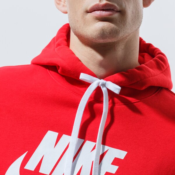 Vīriešu džemperis NIKE  DŽEMPERIS AR KAPUCI  SPORTSWEAR CLUB FLEECE bv2973-657 krāsa sarkana