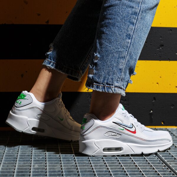 Sporta apavi bērniem NIKE AIR MAX 90 LEATHER  dn3730-100 krāsa balta