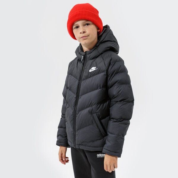 Virsjakas bērniem NIKE JAKA ZIEMAS SPORTSWEAR PADDED JACKET JUNIOR U cu9157-010 krāsa melna