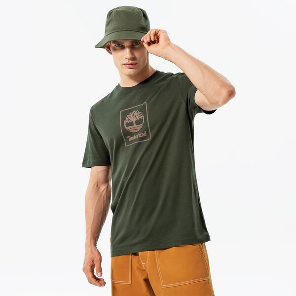 Vīriešu t krekli TIMBERLAND T-SHIRT EPP - SS STACK LOGO PRINT TEE tb0a5zh1bw51 krāsa zaļa