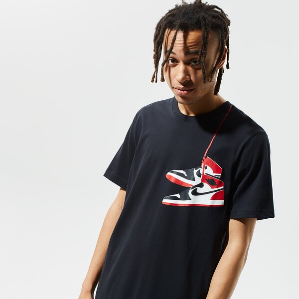 Vīriešu t krekli JORDAN T-SHIRT AJ1 SHOE cz0432-010 krāsa melna